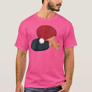Vrouwen Puistjes Rubber Tafel Tennis voor Materiaa T-shirt