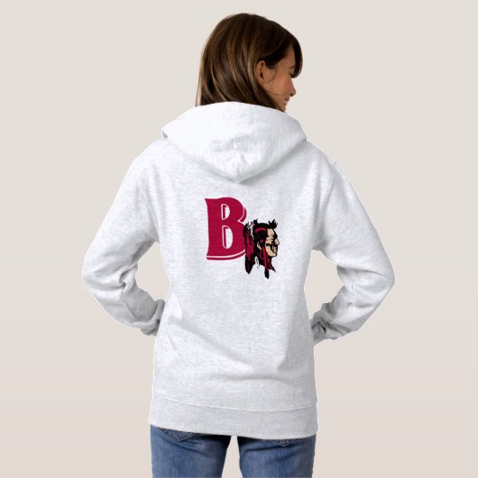 Vrouwen Pullover Hoodie: Braves (10202) (Achterkant volledig)