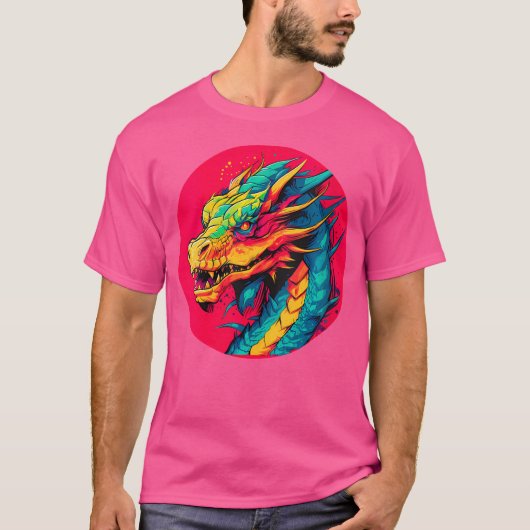 Vrouwen Punk Dragon Delight Vibrant Dragon T Aziat T-shirt (Voorkant)