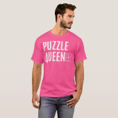 Vrouwen Puzzel Koningin Jigsaw Puzzel Meester T-shirt (Voorkant volledig)