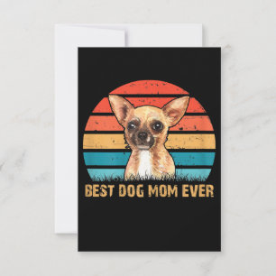 Vrouwen Quote Beste Hond Moeder Ooit Chihuahua RSVP Kaartje