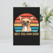 Vrouwen Quote Beste Hond Moeder Ooit Chihuahua RSVP Kaartje (Staand voorkant)
