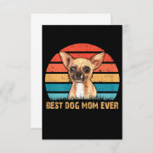 Vrouwen Quote Beste Hond Moeder Ooit Chihuahua RSVP Kaartje (Voorkant / Achterkant)