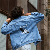 Vrouwen Quote Zeemeermin Silhouet Denim Jacket