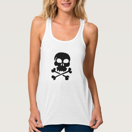 Vrouwen Racerback Tanktop-Skull Tanktop (Voorkant)