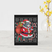 Vrouwen Rat Xmas Trui Stijl Lelijke Kerstman Rat C Kaart (Gele Bloem)