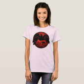 Vrouwen Raven Art Shirt Dame's Plus Size Raven Top (Voorkant volledig)
