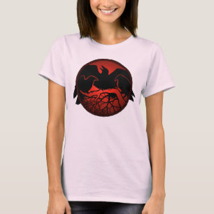 Vrouwen Raven Art Shirt Dame's Plus Size Raven Top