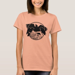 Vrouwen Raven Shirt Raven Crow Art Dames Shirt