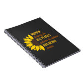 Vrouwen Rechten Ruth Bader Zonnebloem Trendy Uniek Notitieboek (Rechterzijde)