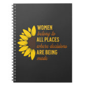Vrouwen Rechten Ruth Bader Zonnebloem Trendy Uniek Notitieboek (Voorkant)