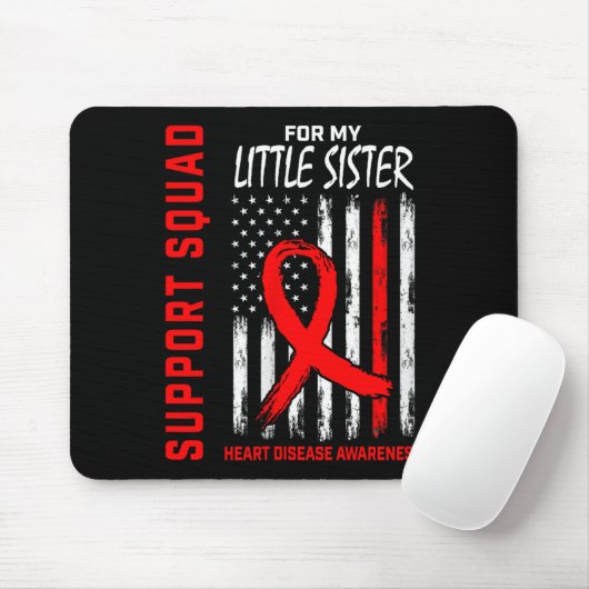 Vrouwen Red Little Sister Heart Disease Awareness  Muismat (Met muis)