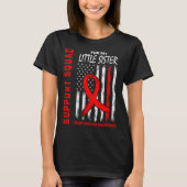 Vrouwen Red Little Sister Heart Disease Awareness  T-shirt (Voorkant)