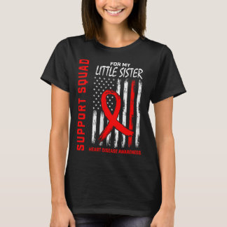 Vrouwen Red Little Sister Heart Disease Awareness  T-shirt