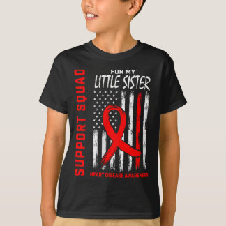 Vrouwen Red Little Sister Heart Disease Awareness  T-shirt