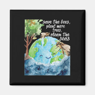 Vrouwen redden de bijen - milieubescherming magneet