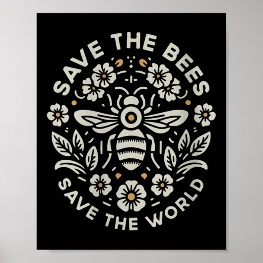 Vrouwen redden de bijen redden de wereld poster (Voorkant)