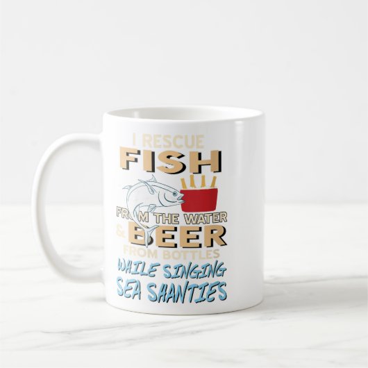 Vrouwen redden vis en bier tijdens het zingen van  koffiemok (Links)