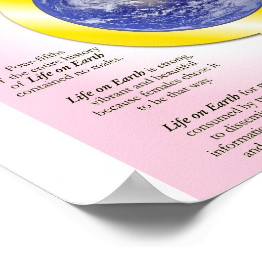 Vrouwen Regel het leven op aarde poster (Hoek)