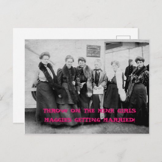 vrouwen reizen uitnodiging briefkaart (Voorkant / Achterkant)