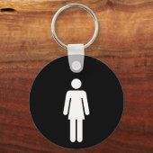 Vrouwen Restroom Key Sleutelhanger (Achterkant)