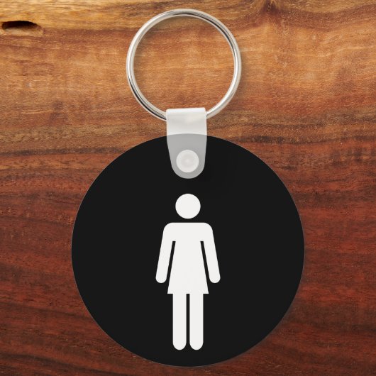 Vrouwen Restroom Key Sleutelhanger (Voorkant)