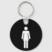 Vrouwen Restroom Key Sleutelhanger (Achterkant)