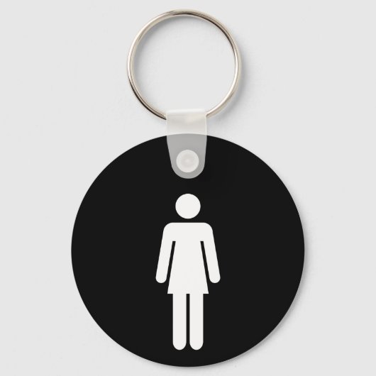 Vrouwen Restroom Key Sleutelhanger (Achterkant)