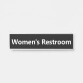Vrouwen Restroom zwart-wit Deurbordje (Voorkant)