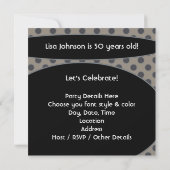 Vrouwen Retro 50ste verjaardag Uitnodiging (Achterkant)