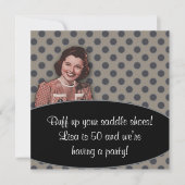 Vrouwen Retro 50ste verjaardag Uitnodiging (Voorkant)