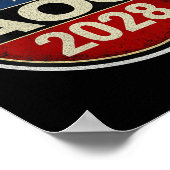 Vrouwen Retro AOC 2028 Vechten Oligarchie Protest  Poster (Hoek)