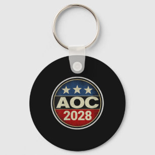 Vrouwen Retro AOC 2028 Vechten Oligarchie Protest  Sleutelhanger