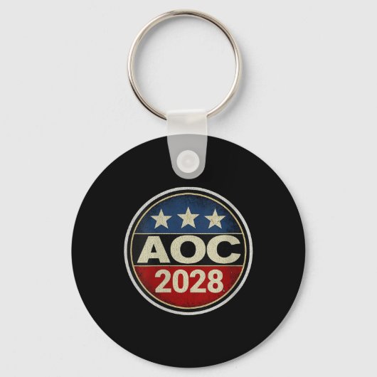 Vrouwen Retro AOC 2028 Vechten Oligarchie Protest  Sleutelhanger (Voorkant)
