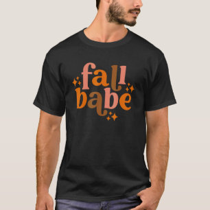 Vrouwen Retro Babe Herfst Pompoen Spice Autumn Tha T-shirt
