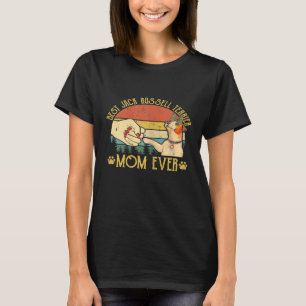Vrouwen Retro Beste Jack Russell Terriër Moeder T-shirt