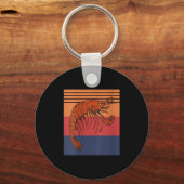 Vrouwen Retro Garnalen Vibes Funny Marine Seafood Sleutelhanger (Voorkant)