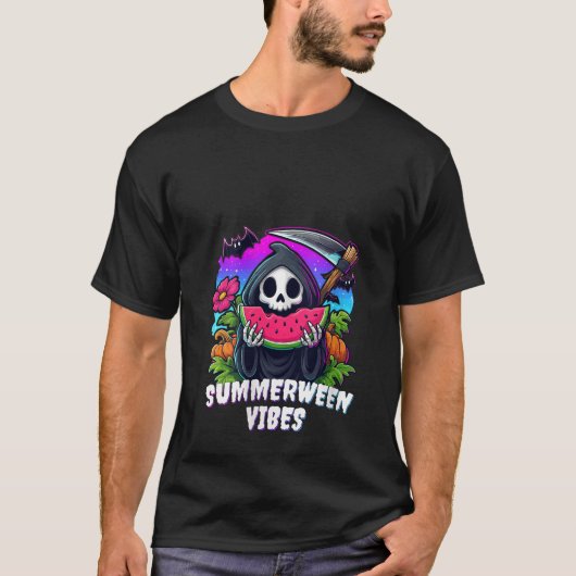 Vrouwen Retro Ghost Summerween Vibes Watermelon Sp T-shirt (Voorkant)
