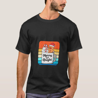 Vrouwen Retro Gingerbread Cookie vrolijk en T-shirt