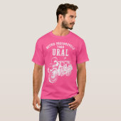 Vrouwen Retro Motorfiets Ural - zijspan M T-shirt (Voorkant volledig)