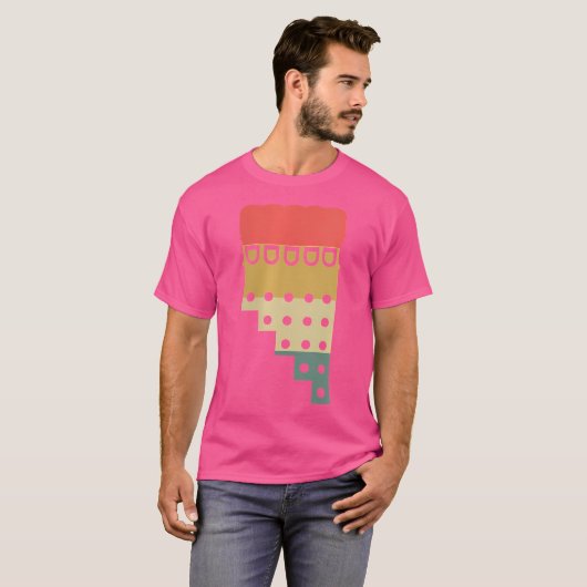 Vrouwen Retro Pan fluit T-shirt (Voorkant volledig)