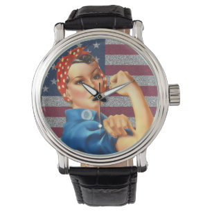 Vrouwen Retro Rosie de Riveter Watch Horloge