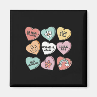 Vrouwen Retro Spraaktherapie Valentijn Hart Snoep  Magneet