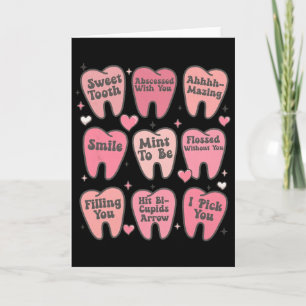 Vrouwen Retro Tandheelkundige Tand Valentijn Snoep Kaart