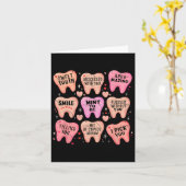 Vrouwen Retro Tandheelkundige Tand Valentijns Snoe Kaart (Gele Bloem)