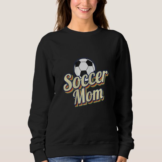 Vrouwen Retro  Voetbal Moeder Moederdag Trui (Voorkant)