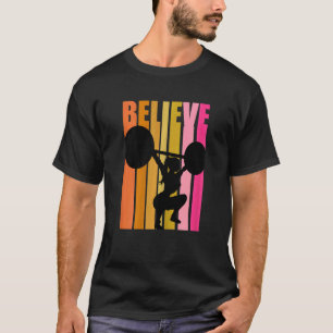 Vrouwen Retro Vrouwen Gewichtheffen Gym Vrouwen Mo T-shirt