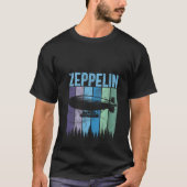 Vrouwen Retro Zeppelin 70s 80s Dirigibel Luchtschi T-shirt (Voorkant)