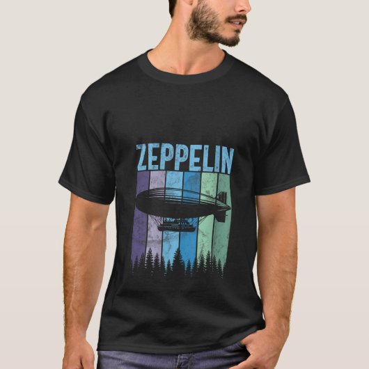 Vrouwen Retro Zeppelin 70s 80s Dirigibel Luchtschi T-shirt (Voorkant)
