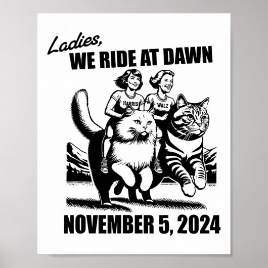 Vrouwen rijden op Dawn Harris Wheimer 2024 Preside Poster (Voorkant)